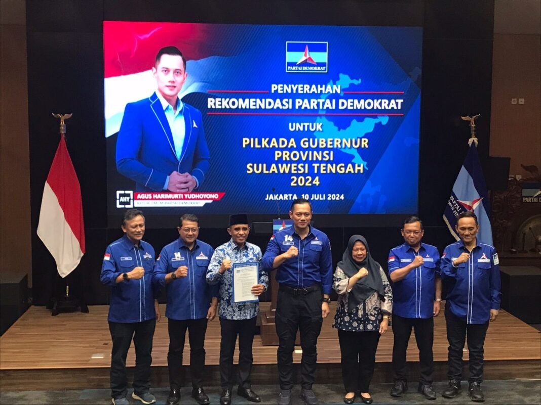 AHY serahkan rekomendasi pilgub sulteng