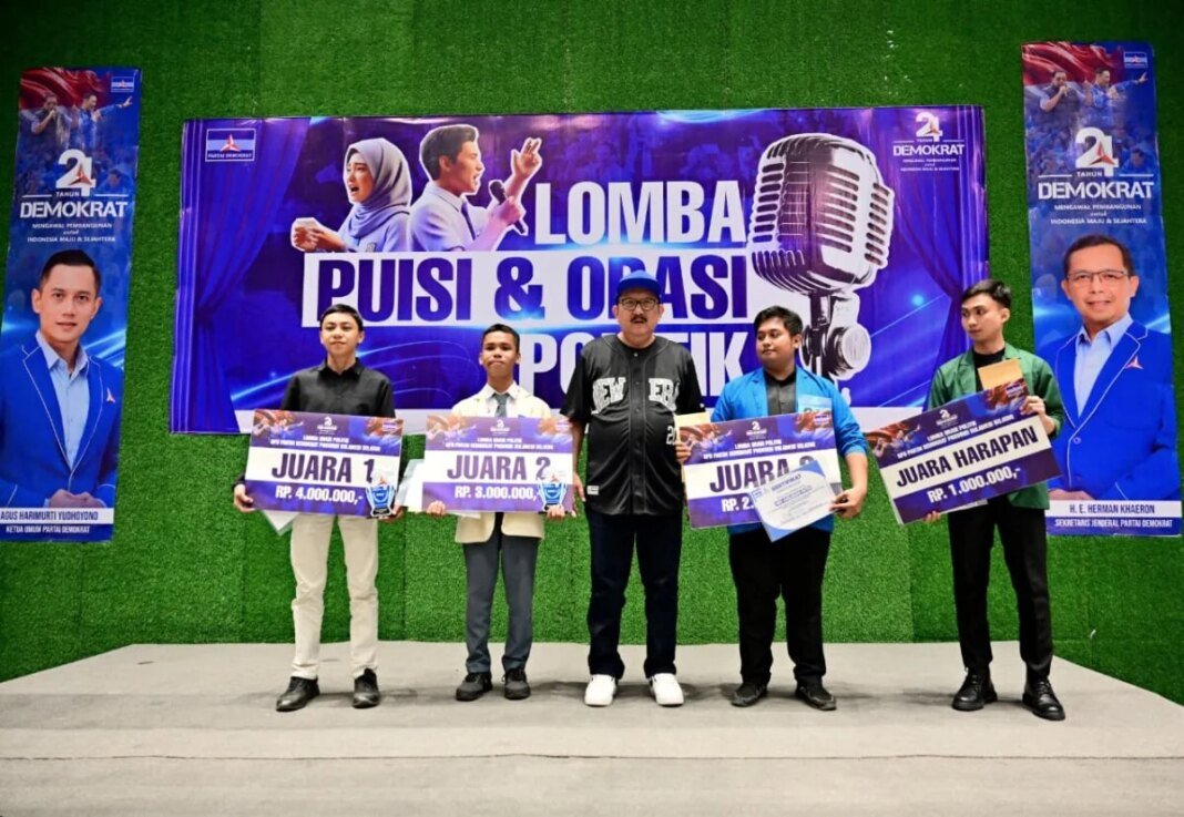 Demokrat Sulsel Gelar Lomba Puisi dan Orasi Politik untuk Memberdayakan Generasi Muda